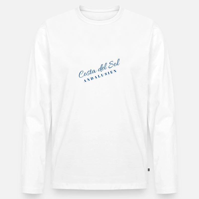 Costa del sol Andalusien - Männer Premium Bio Langarmshirt - Weiß