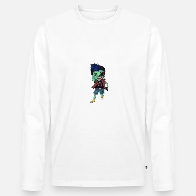 Chibime - Männer Premium Bio Langarmshirt - Weiß