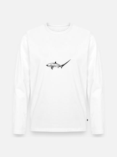 Elegant thresher shark - Men's Premium Organic Long Sleeve Shirt - white