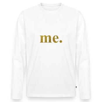 me gold - Männer Premium Bio Langarmshirt - Weiß - Vorne - Nico (187cm)