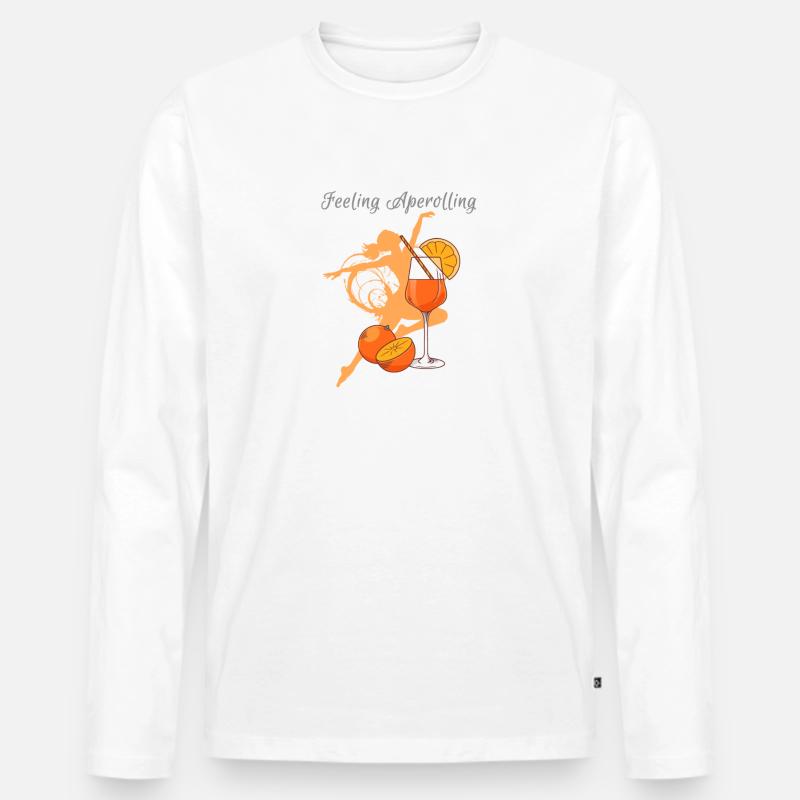 Illustration, bunt, Graffiti,Feeling,aperoli - Männer Premium Bio Langarmshirt - Weiß