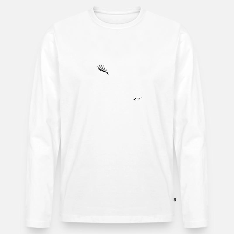Milan - Männer Premium Bio Langarmshirt - Weiß