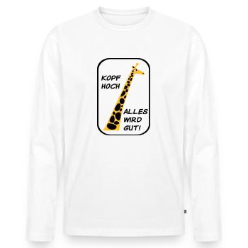 Kopf hoch - Männer Premium Bio Langarmshirt - Weiß - Vorne - Nico (187cm)