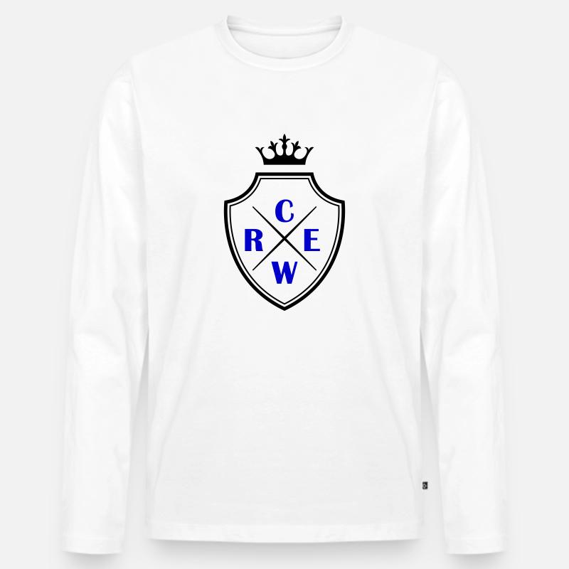 crew - Männer Premium Bio Langarmshirt - Weiß