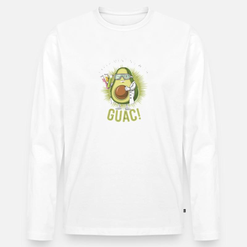 Experimenting With Guac Avocado Wissenschaft - Männer Premium Bio Langarmshirt - Weiß