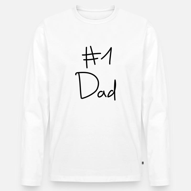 #1 Dad - Bester Vater - Männer Premium Bio Langarmshirt - undefined