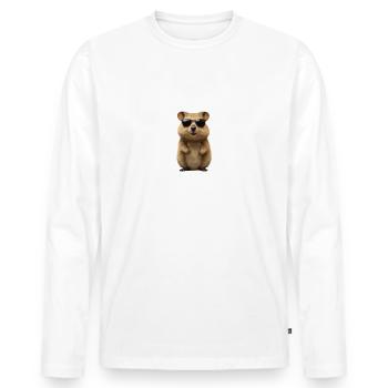Quokka is a funny animal - Men's Premium Organic Long Sleeve Shirt - white - Front - Nico (187cm)