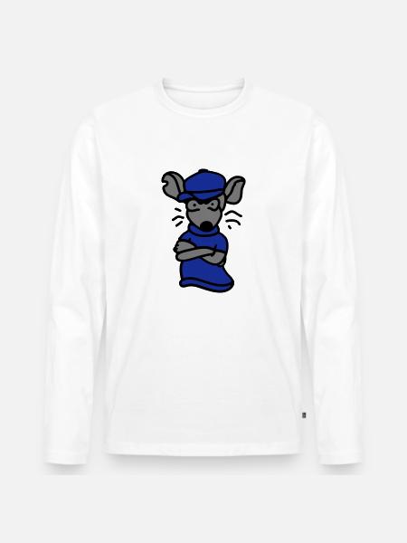 Cool rat - Gangster - Men's Premium Organic Long Sleeve Shirt - white