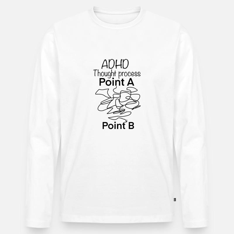 ADHS-Bewusstsein Neurodivergent - Männer Premium Bio Langarmshirt - Weiß