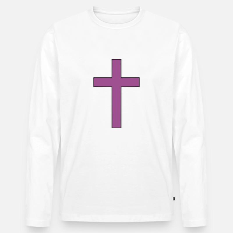 kirche - Männer Premium Bio Langarmshirt - Weiß