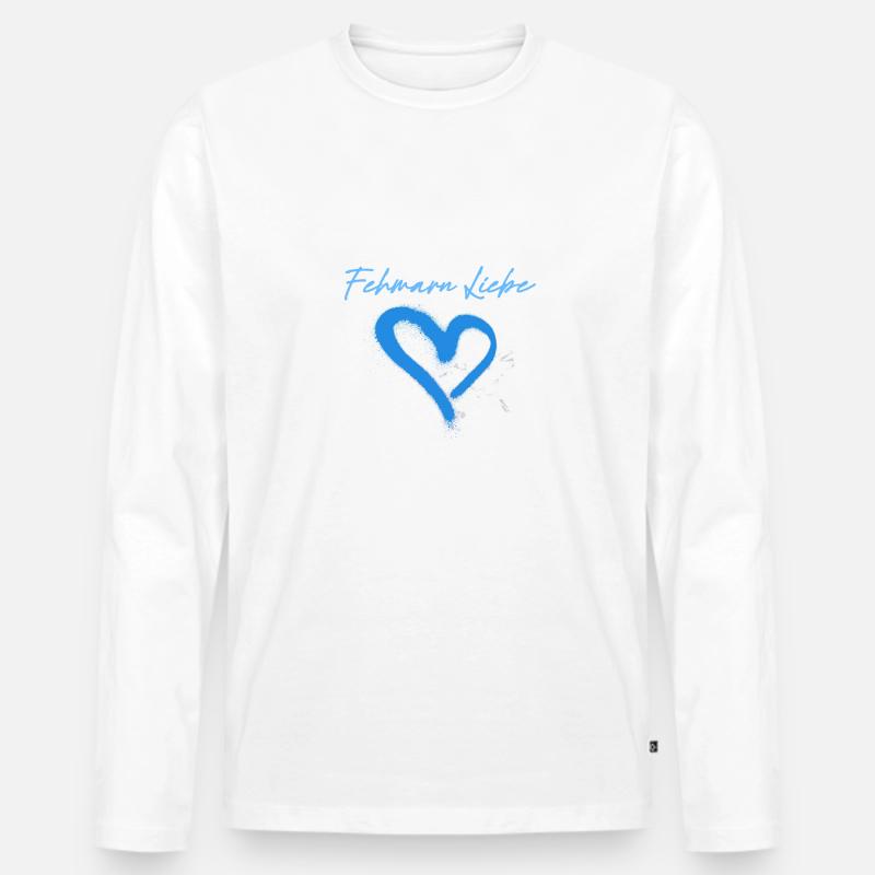 Fehmarn,möwen,anker,vogelschwarm - Männer Premium Bio Langarmshirt - Weiß