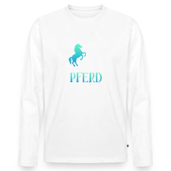 Vergiss den Prinzen ich nehm das Pferd Prinz - Männer Premium Bio Langarmshirt - Weiß - Vorne - Nico (187cm)