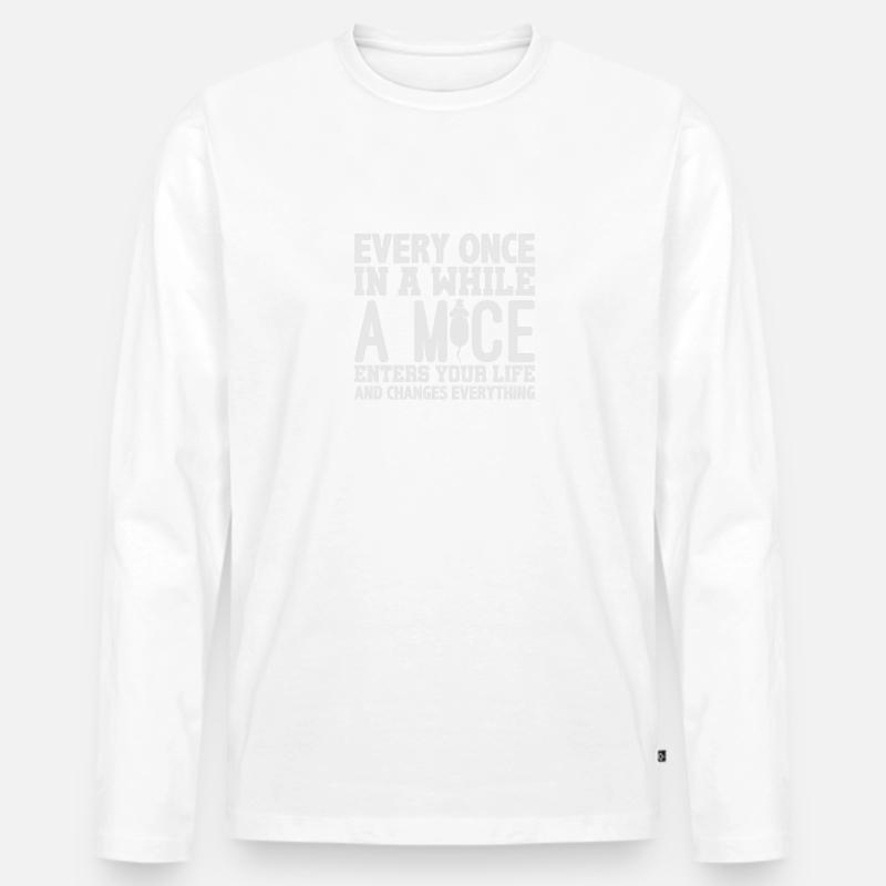 Mäuse - Männer Premium Bio Langarmshirt - undefined
