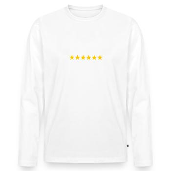Maître des catastrophes - T-shirt manches longues Premium bio Homme - blanc - Devant - Nico (187cm)