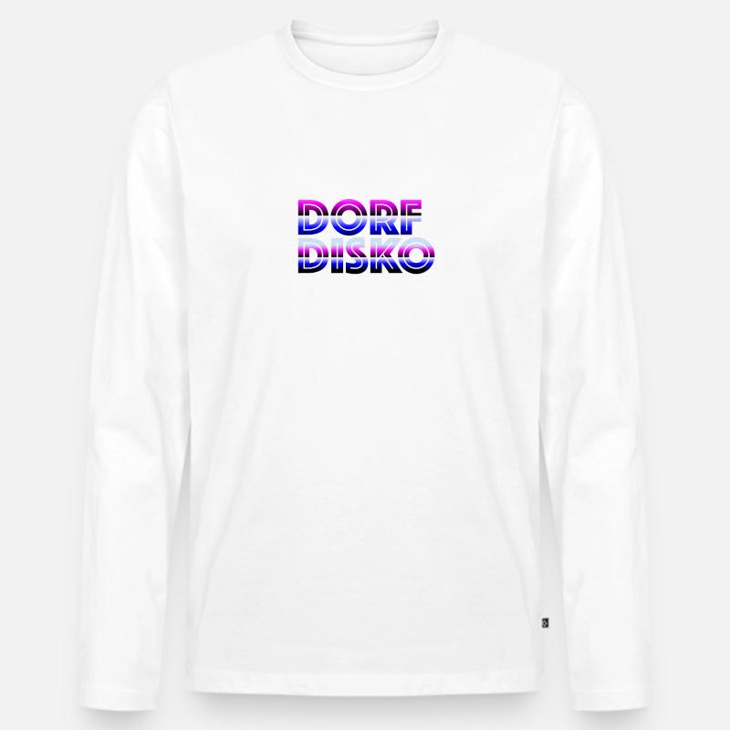 Dorf Disko - Männer Premium Bio Langarmshirt - undefined