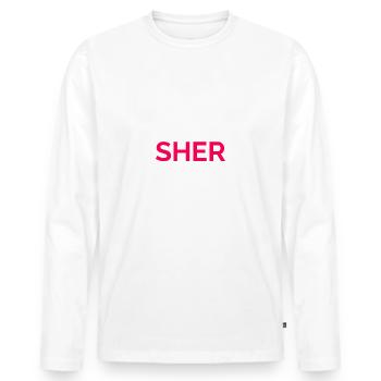 sherlocked! Sherlock Holmes Fan Geschenk Serie - Männer Premium Bio Langarmshirt - Weiß - Vorne - Nico (187cm)