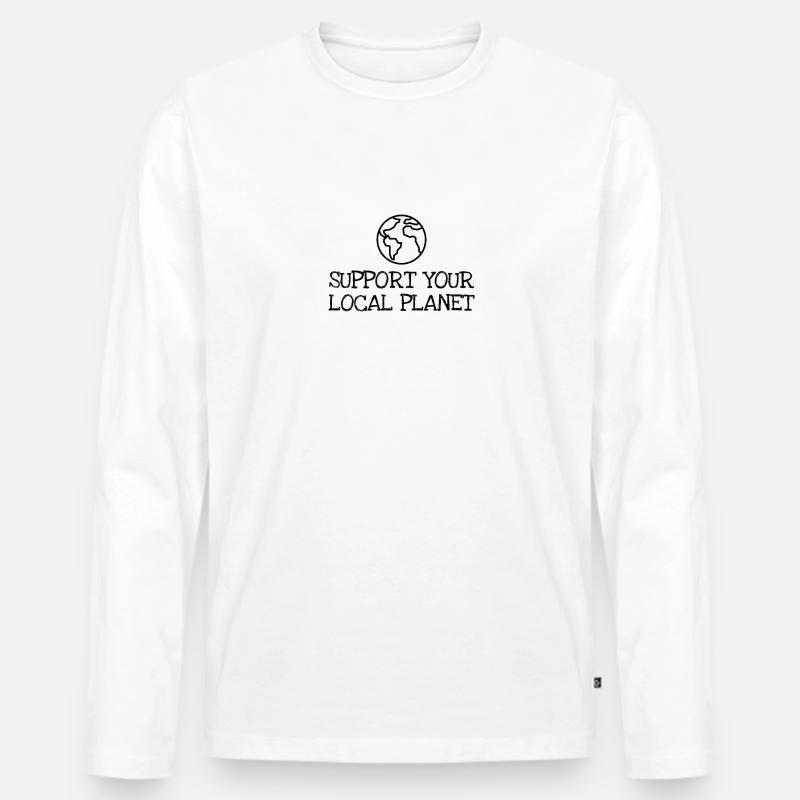 Support Your Local Planet - Männer Premium Bio Langarmshirt - undefined