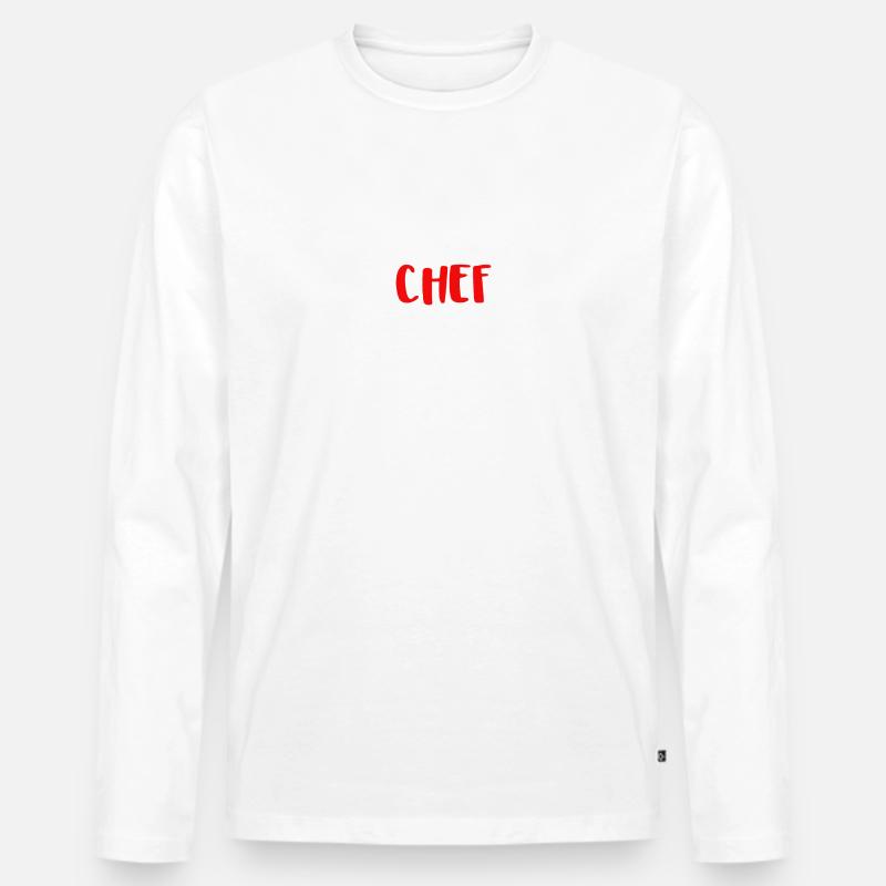 Hier Kocht Der Chef - Männer Premium Bio Langarmshirt - undefined