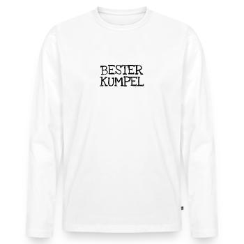 Bester Kumpel - Männer Premium Bio Langarmshirt - Weiß - Vorne - Nico (187cm)