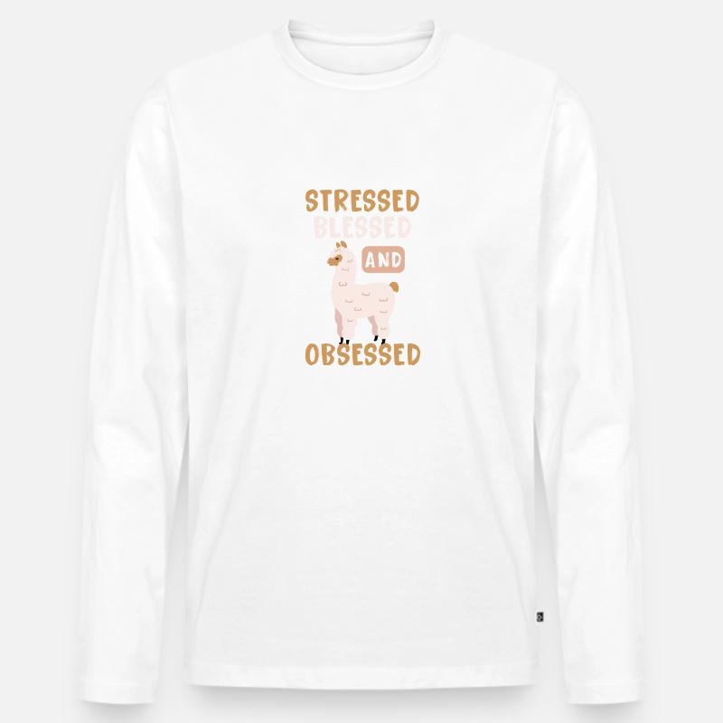 Alpaka - Männer Premium Bio Langarmshirt - undefined