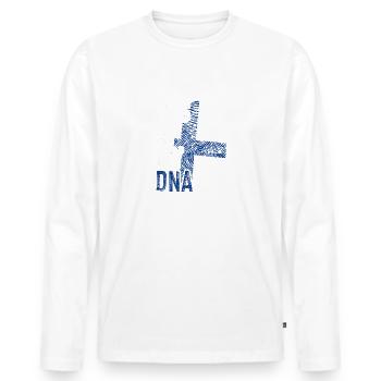 Finnland Finne Herkunft - Männer Premium Bio Langarmshirt - Weiß - Vorne - Nico (187cm)