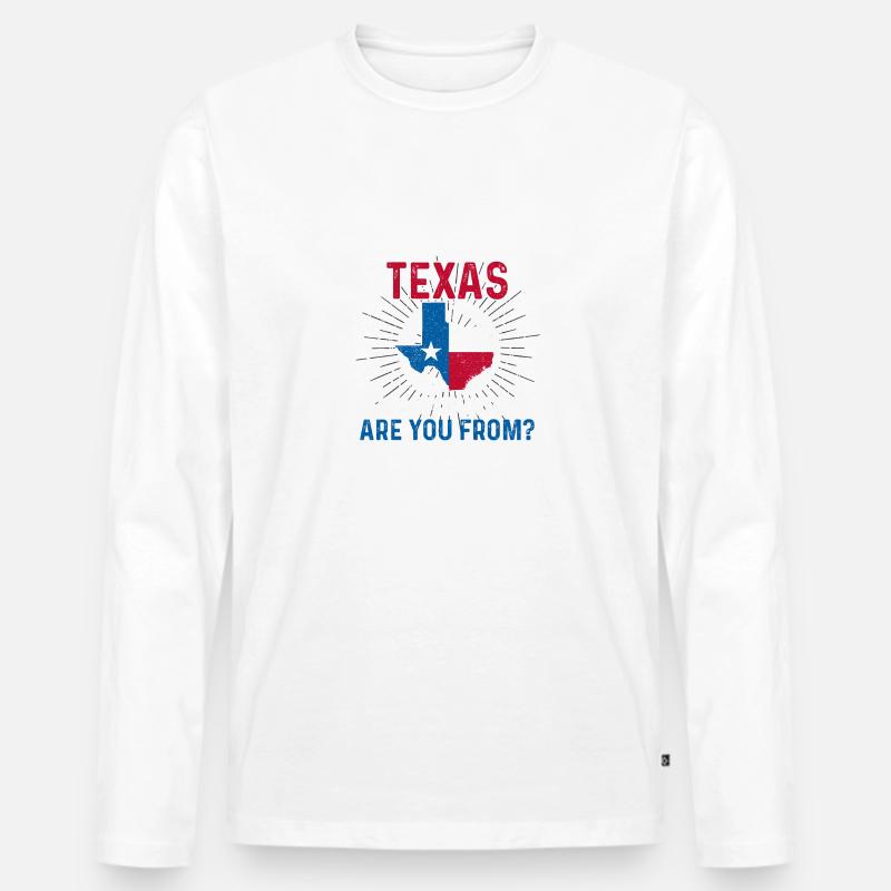 Texas Amerika - Männer Premium Bio Langarmshirt - undefined