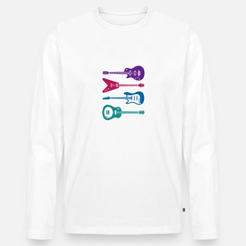 Gitarre E-Gitarre - Männer Premium Bio Langarmshirt - undefined
