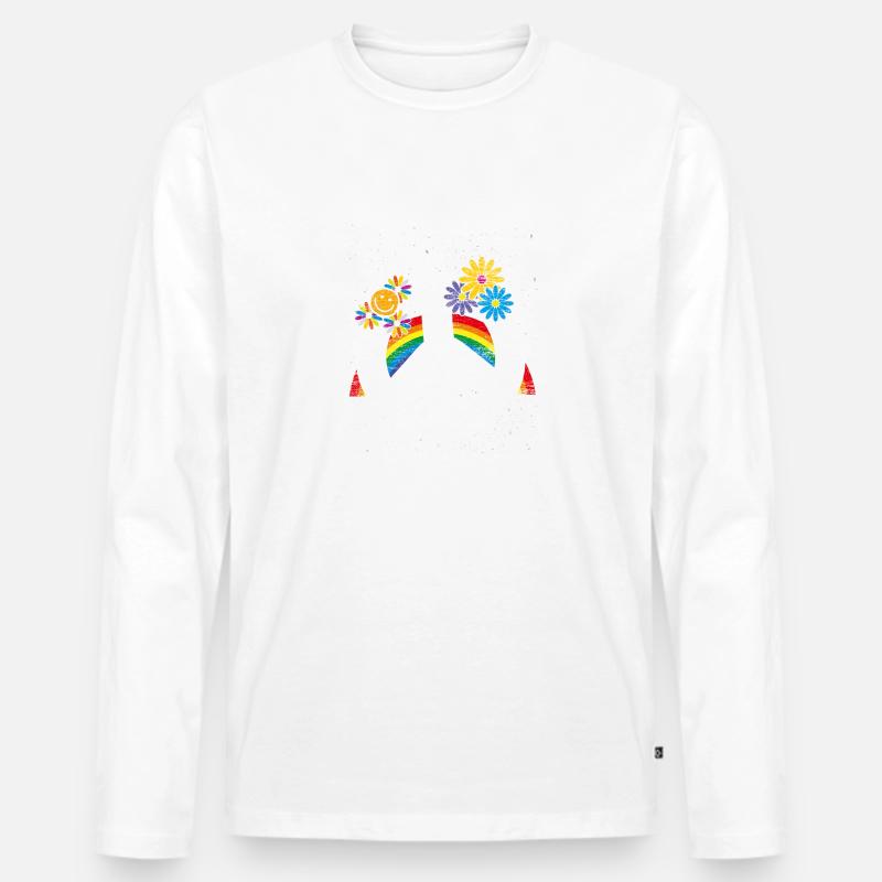 Peacezeichen Geschenk - Männer Premium Bio Langarmshirt - undefined