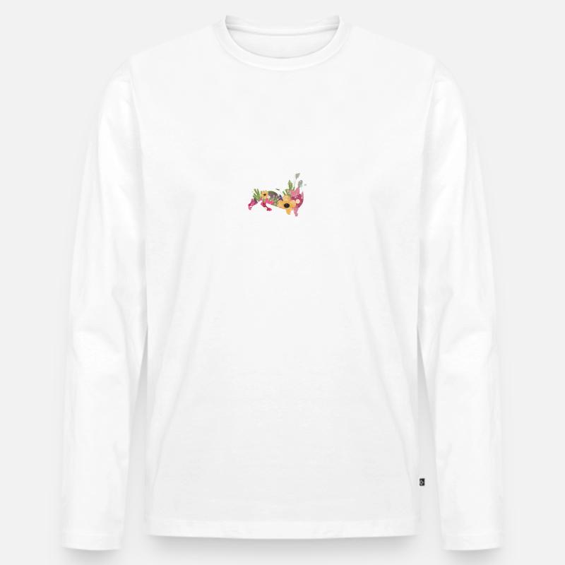 Dackel Mädchen - Männer Premium Bio Langarmshirt - undefined