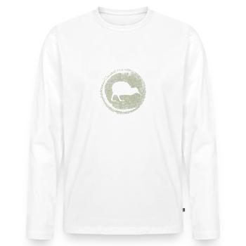 Neuseeland - Männer Premium Bio Langarmshirt - Weiß - Vorne - Nico (187cm)