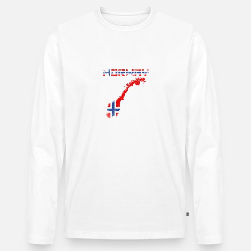 Norwegen Norweger - Männer Premium Bio Langarmshirt - undefined