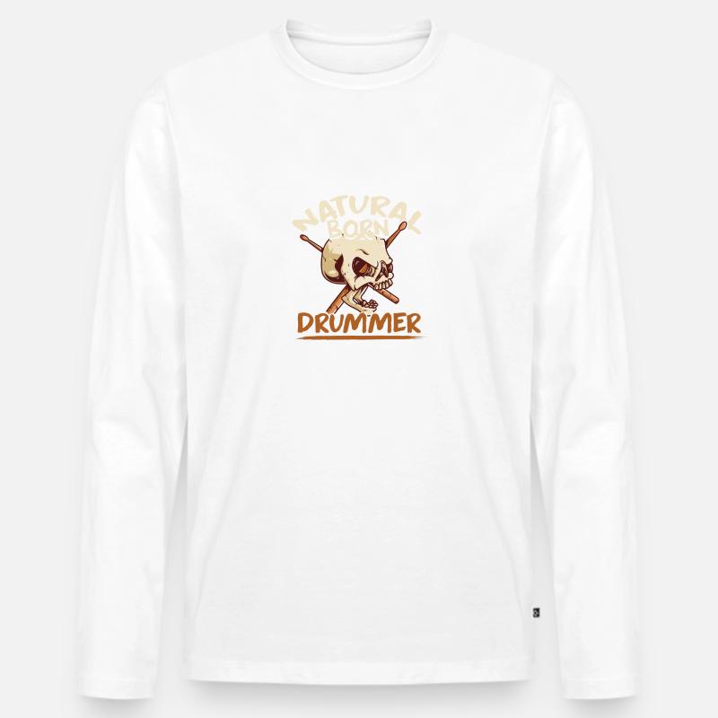 Schlagzeug Drummer - Männer Premium Bio Langarmshirt - undefined