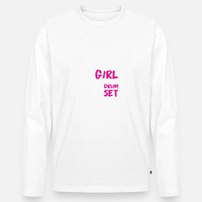 Schlagzeug Mädchen - Männer Premium Bio Langarmshirt - undefined