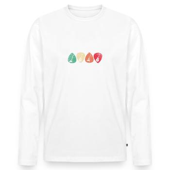 Guitariste guitariste - T-shirt manches longues Premium bio Homme - blanc - Devant - Nico (187cm)