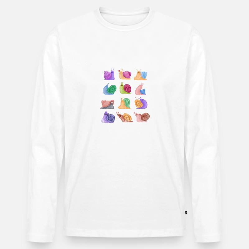 Schnecke Geschenk - Männer Premium Bio Langarmshirt - undefined
