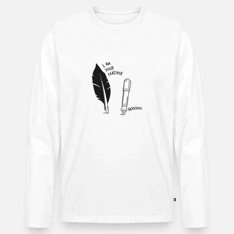 Nerd Humor - Männer Premium Bio Langarmshirt - Weiß