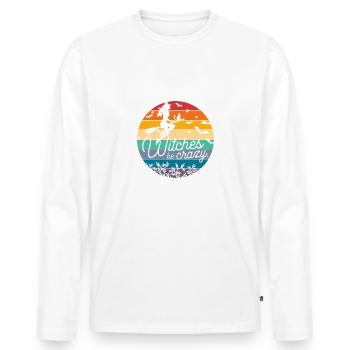 Halloween Hexe Lustiges Geschenk - Männer Premium Bio Langarmshirt - Weiß - Vorne - Nico (187cm)
