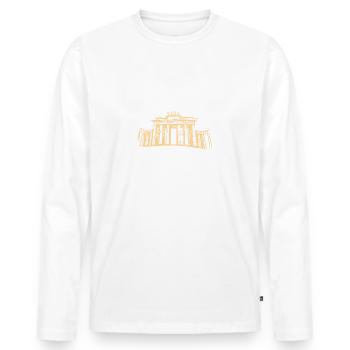 Berlin Brandenburg Gate - Men's Premium Organic Long Sleeve Shirt - white - Front - Nico (187cm)