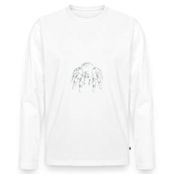 Vogelspinne Tarantel und lustiger Spinnenspruch - Männer Premium Bio Langarmshirt - Weiß - Vorne - Nico (187cm)