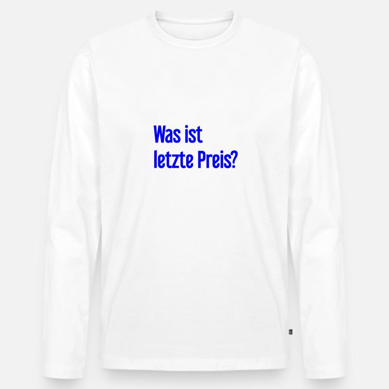 Was ist letzte Preis? - Männer Premium Bio Langarmshirt - Weiß