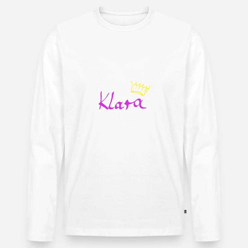Klara mit Krone als Geschenkidee - Männer Premium Bio Langarmshirt - undefined