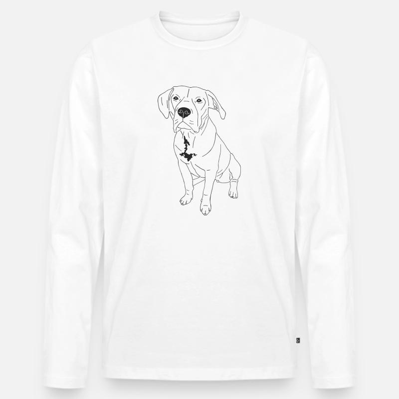 American Bully XL - Männer Premium Bio Langarmshirt - Weiß