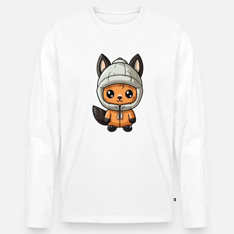 Eichhörnchen Winter Comic - Männer Premium Bio Langarmshirt - undefined