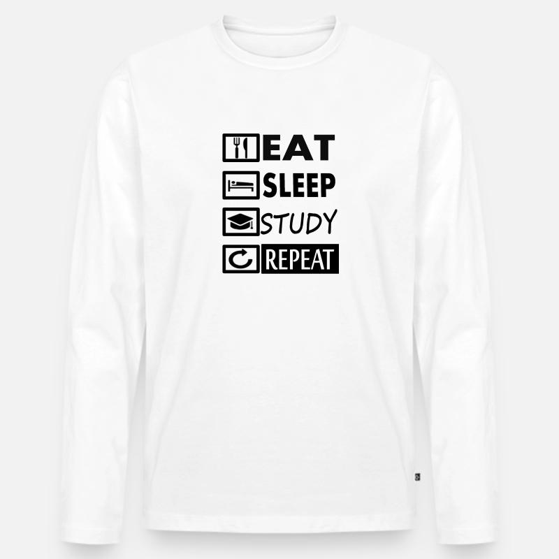 Study Student Student Gift Idea - Men's Premium Organic Long Sleeve Shirt - white