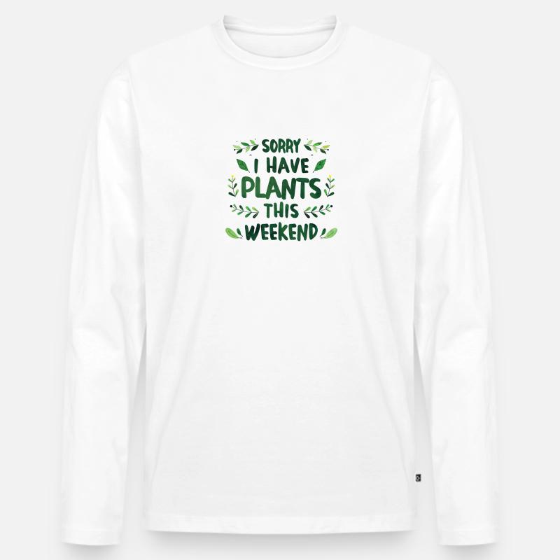 Gärtner Obstgarten Hobbygärtner Geschenk Garten - Männer Premium Bio Langarmshirt - Weiß