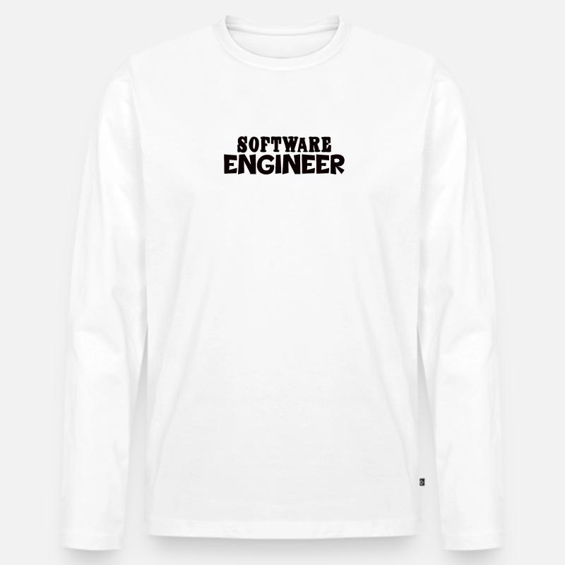 Software Developer Programmer Gift - Men's Premium Organic Long Sleeve Shirt - white