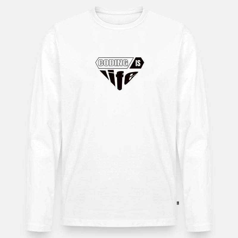Softwareentwickler Programmierer Geschenk - Männer Premium Bio Langarmshirt - Weiß
