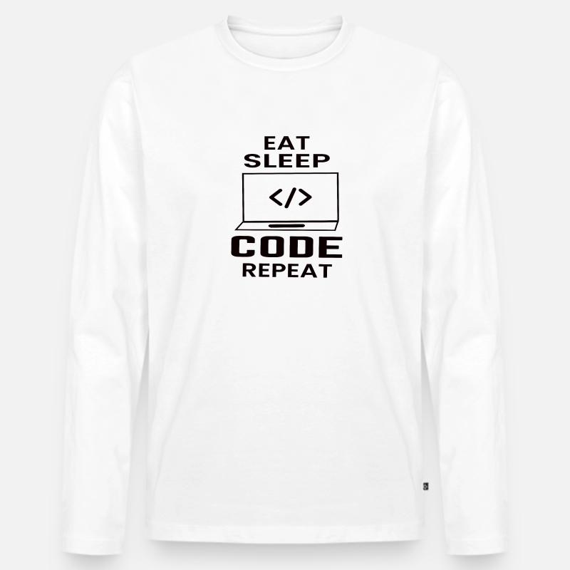 Softwareentwickler Programmierer Geschenk - Männer Premium Bio Langarmshirt - Weiß