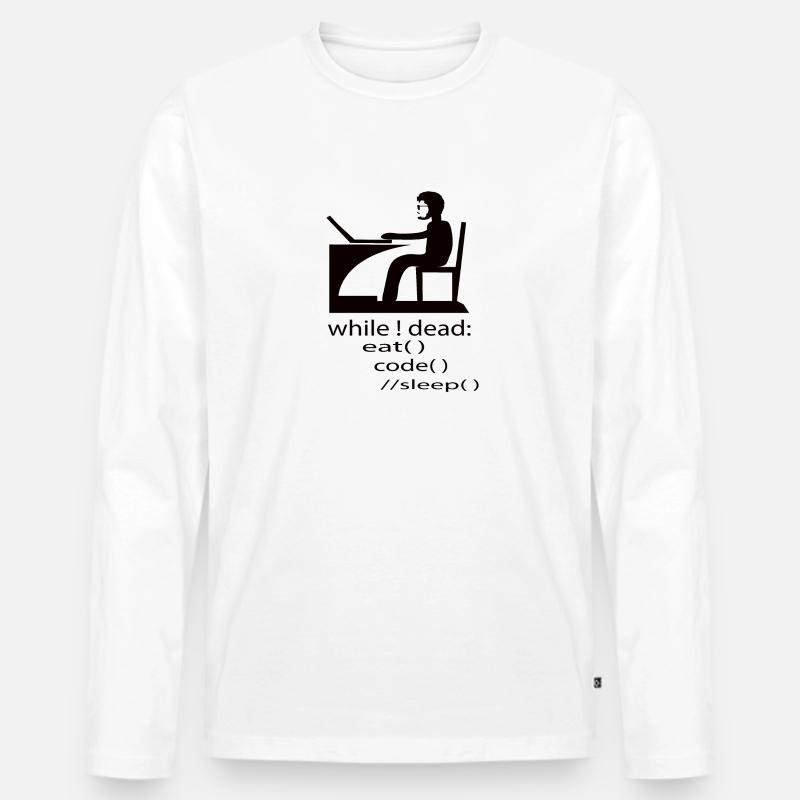 Softwareentwickler Programmierer Geschenk - Männer Premium Bio Langarmshirt - Weiß