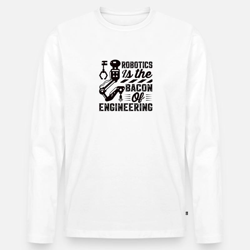 Roboter Programmierer Automatisierungstechniker - Männer Premium Bio Langarmshirt - Weiß